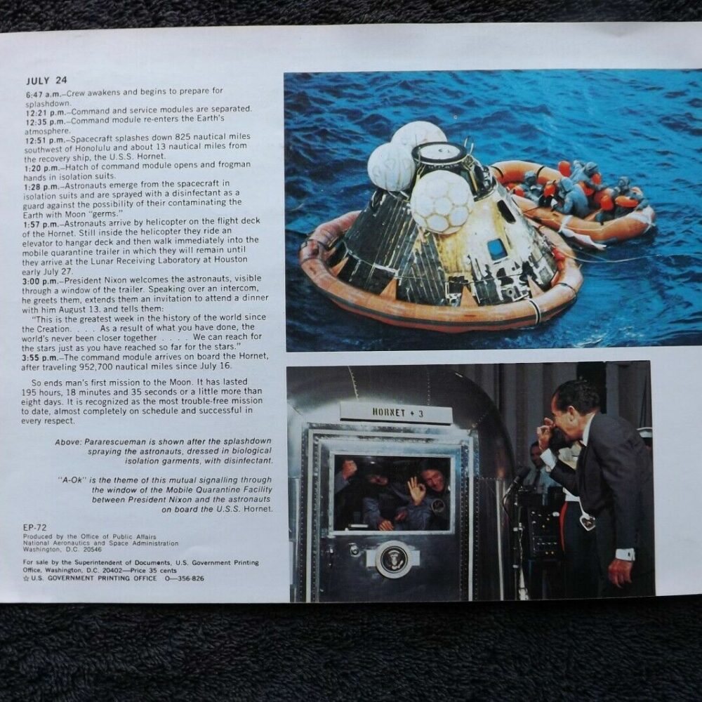 Apollo Space Shop NEW Vintage Booklet Log Of Apollo 11 NASA Space